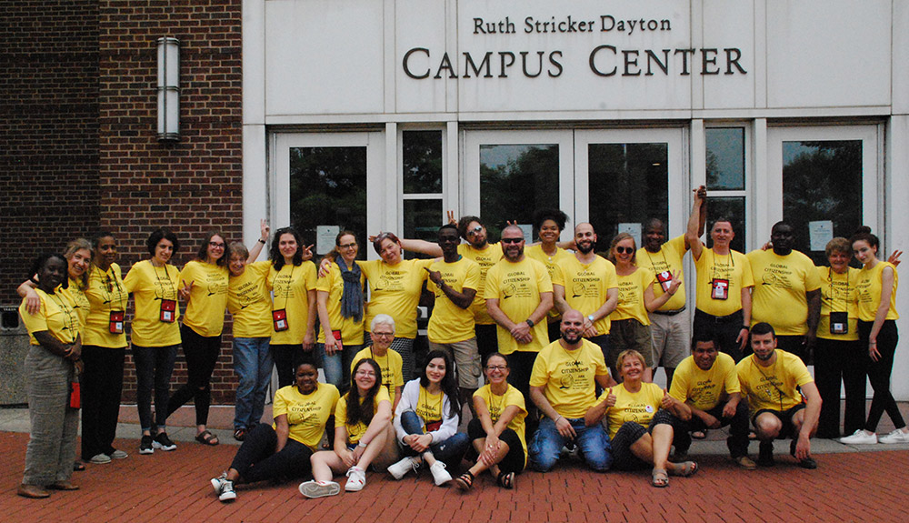 Macalester College 2019 - all participants wearing yellow t-shirts